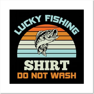 Lucky Fishing Shirt DO NOT WASH Retro Posters and Art